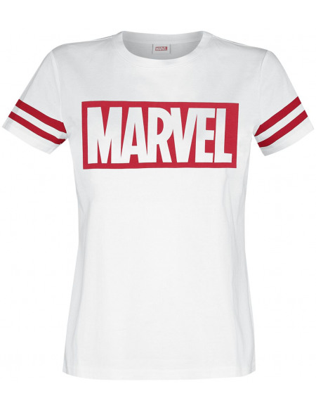 Marvel Logo T-shirt Femme blanc