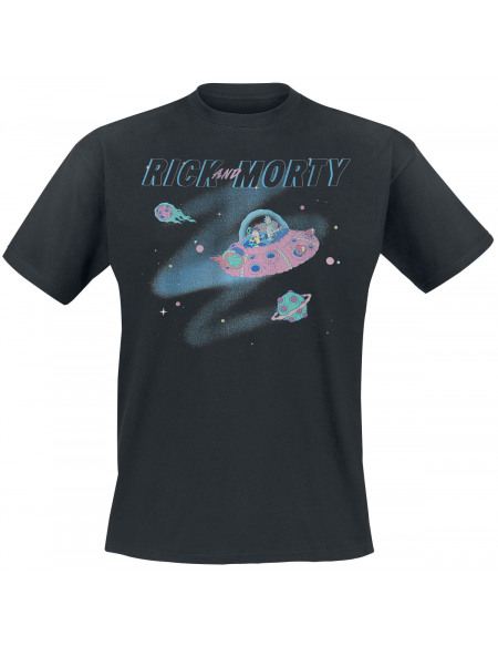 Rick & Morty In Space T-shirt noir