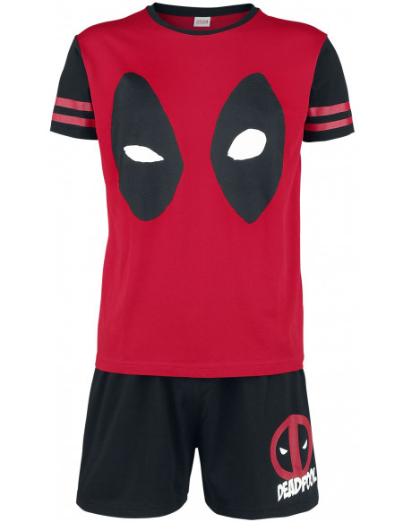 Deadpool Tête Pyjama noir/rouge