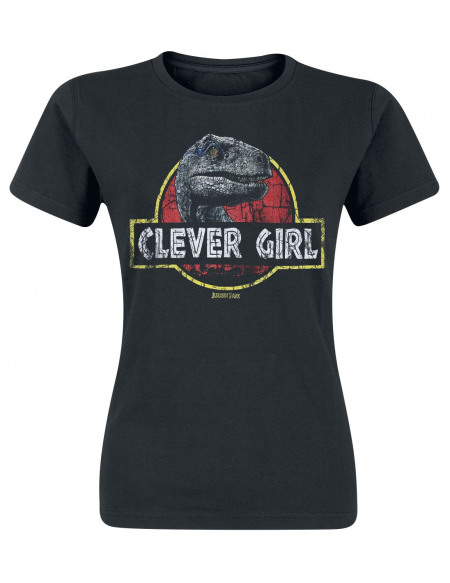 Jurassic Park Clever Girl T-shirt Femme noir