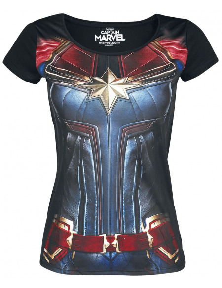 Captain Marvel Costume T-shirt Femme multicolore