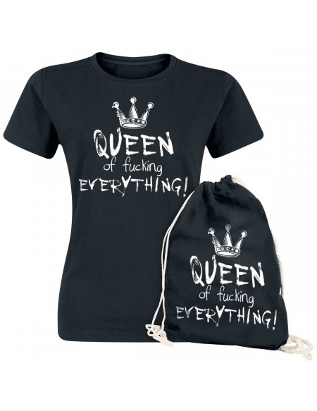 Queen Of Fucking Everything T-shirt Femme & Sac de Gym noir