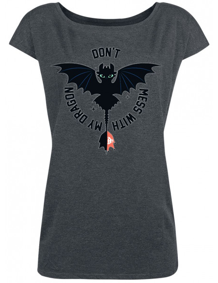 Dragons T-shirt Femme gris chiné