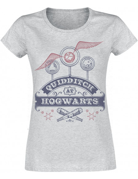Harry Potter Quidditch at Hogwarts T-shirt Femme gris chiné