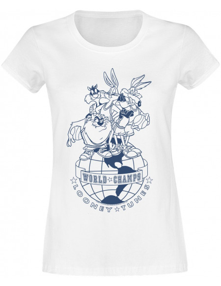 Looney Tunes World Champs T-shirt Femme blanc
