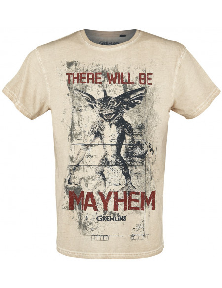 Gremlins There Will Be Mayhem T-shirt beige