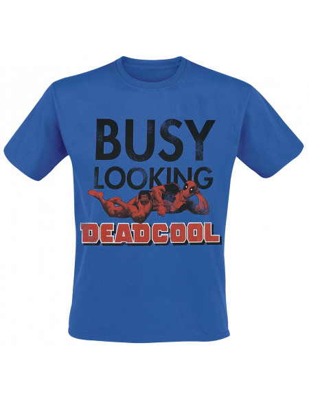 Deadpool Busy Looking Deadcool T-shirt bleu chiné