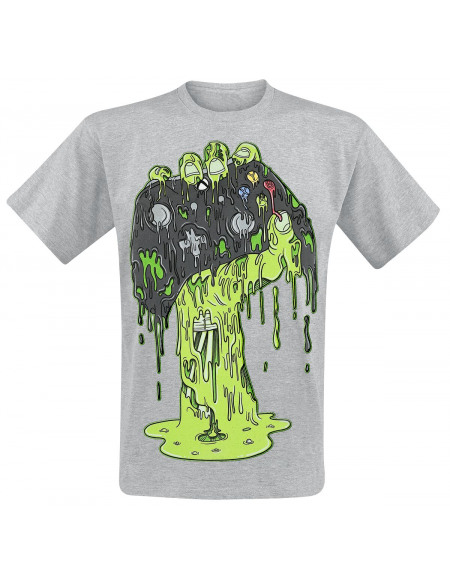 Xbox Main Zombie T-shirt gris chiné