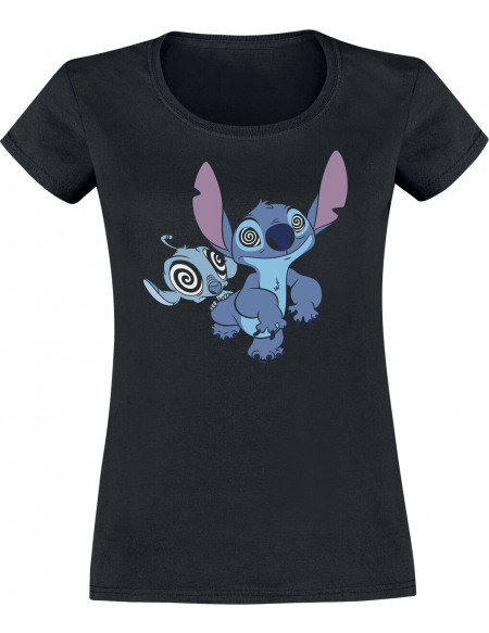 Lilo & Stitch Stay Hypnotized T-shirt Femme noir