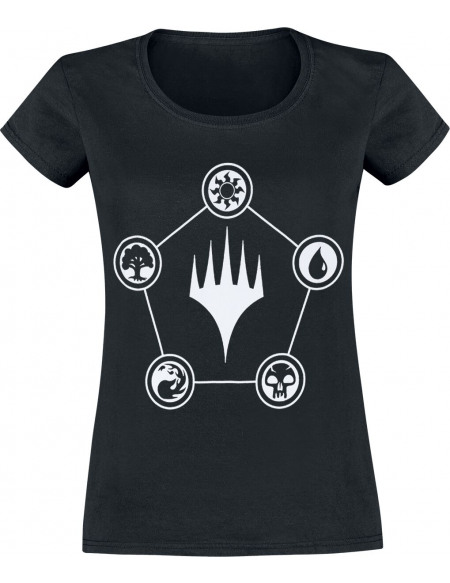 Magic: The Gathering Mana T-shirt Femme noir