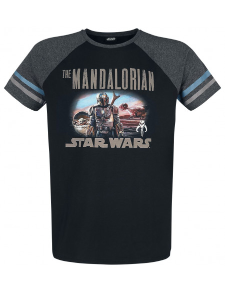 Star Wars The Mandalorian - Ankunft T-shirt noir/gris