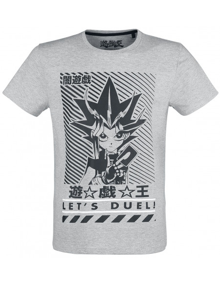 Yu-Gi-Oh! Let's Duel! T-shirt gris chiné