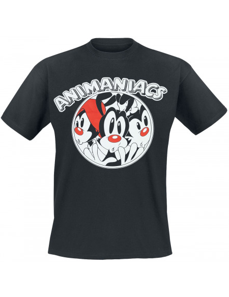 Animaniacs Yakko, Wakko, Dot T-shirt noir