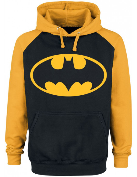 Batman Logo Sweat à capuche noir/jaune