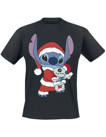 Lilo & Stitch Stitch De Noël T-shirt noir