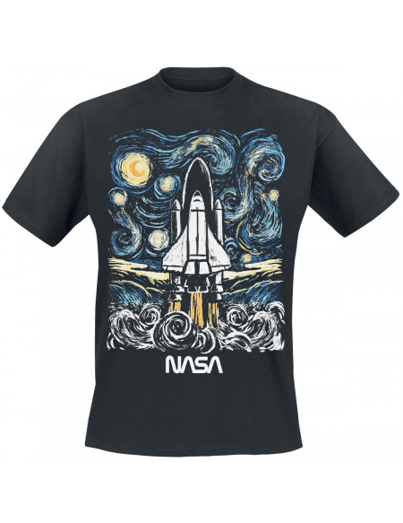NASA Abstrait T-shirt noir