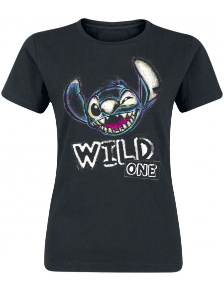 Lilo & Stitch Wild One T-shirt Femme noir