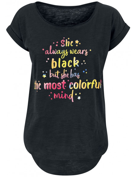 Colorful Mind T-shirt Femme noir