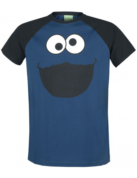 Sesame Street Cookie Monster T-shirt bleu/noir