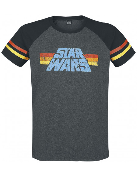 Star Wars 77 T-shirt gris foncé chiné/noir