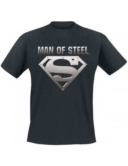 Superman Man Of Steel T-shirt noir