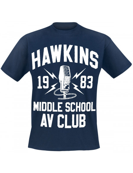 Stranger Things Hawkins Middle School T-shirt marine