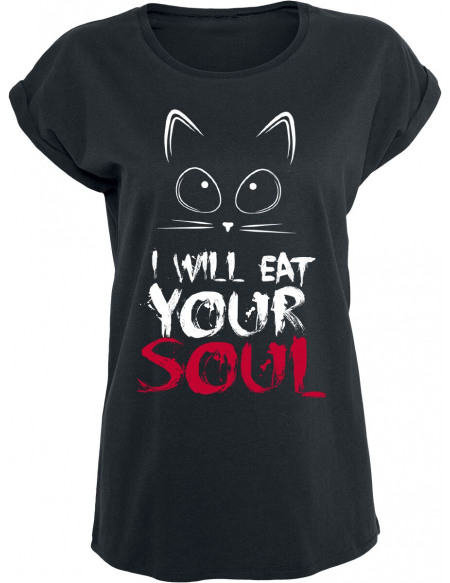 I Will Eat Your Soul T-shirt Femme noir