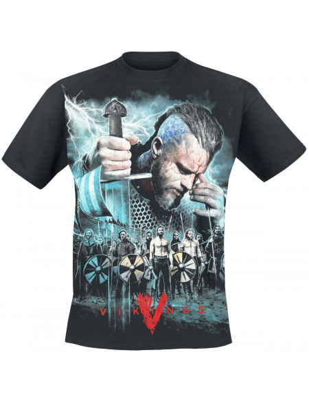 Vikings Ragnar - Bataille T-shirt noir