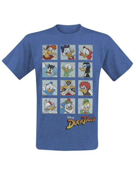 DuckTales Carrés T-shirt bleu chiné