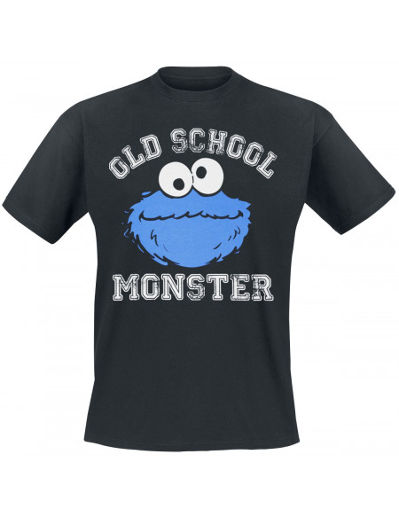Sesame Street Krümelmonster - Old School Monster T-shirt noir