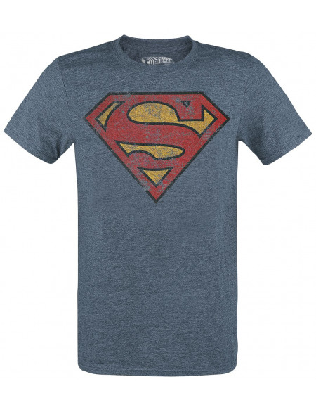Superman Logo T-shirt bleu chiné