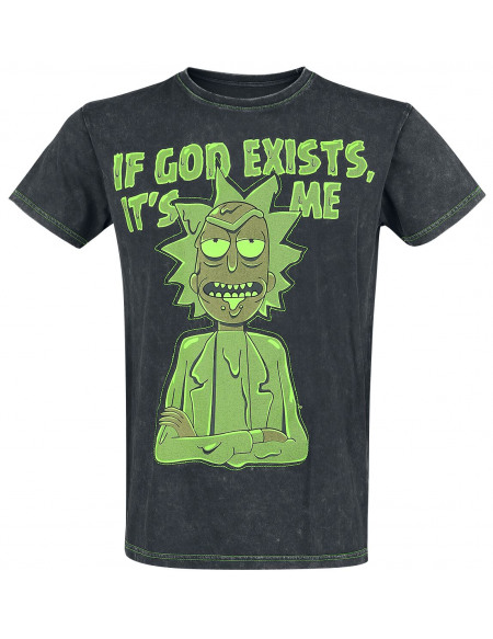Rick & Morty If God Exists, It's Me T-shirt noir