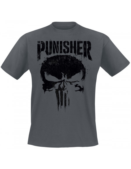 The Punisher Big Skull T-shirt gris foncé