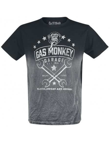 Gas Monkey Garage Wrench Logo T-shirt gris/noir