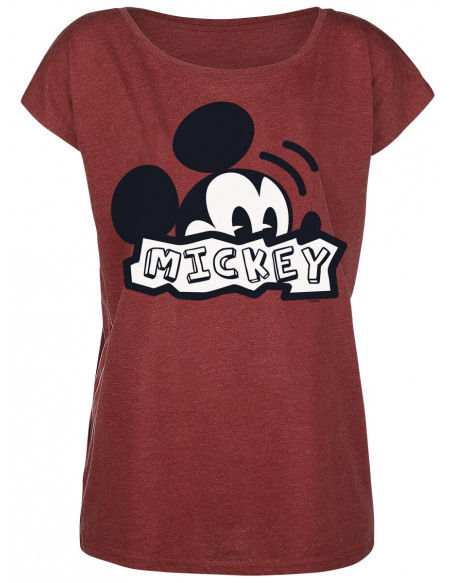 Mickey & Minnie Mouse Arrows T-shirt Femme rouge chiné