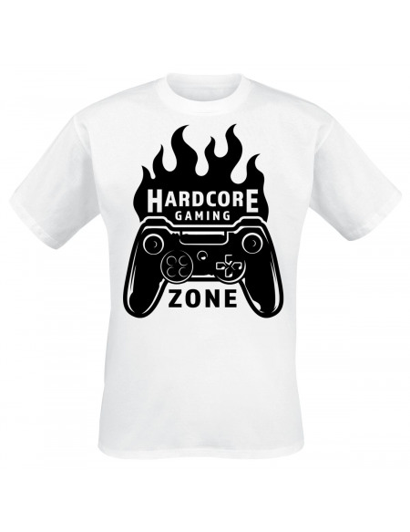 Hardcore Gaming Zone T-shirt blanc
