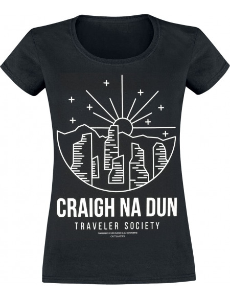 Outlander Craigh Na Dun T-shirt Femme noir