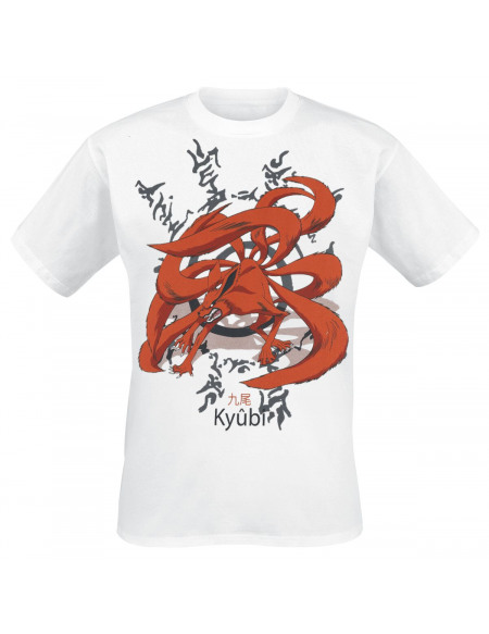 Naruto Kyubi T-shirt blanc