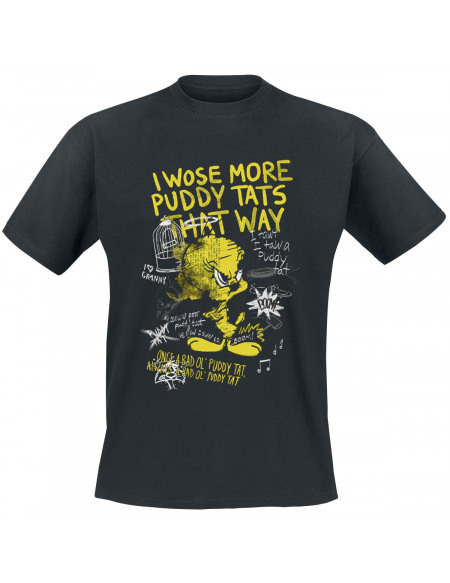 Looney Tunes I Wose More Puddy Tats That Way T-shirt noir