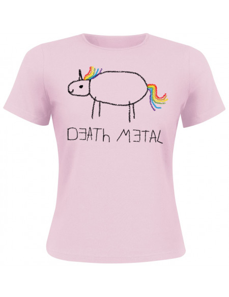 Death Metal T-shirt Femme rose clair