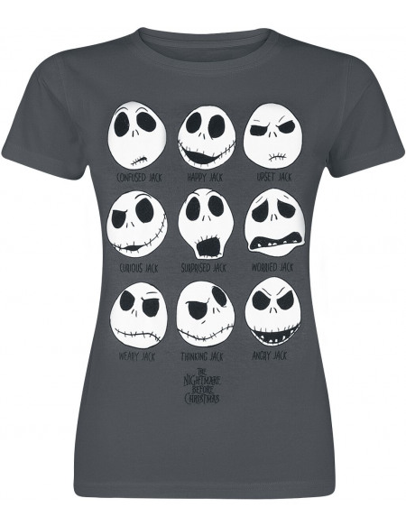 L'Étrange Noël De Monsieur Jack Many Faces Of Jack T-shirt Femme gris