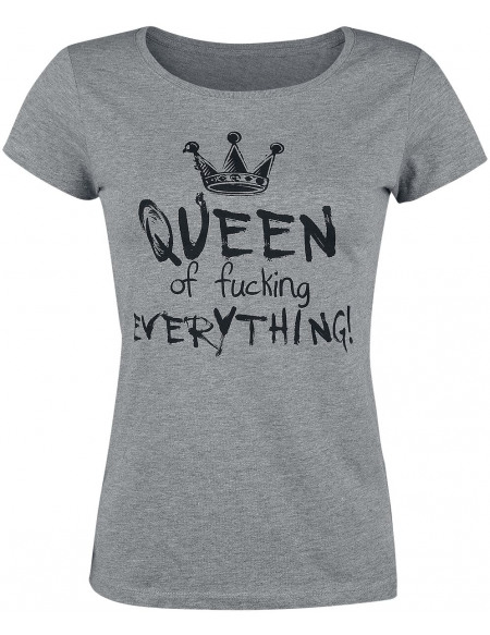 Queen Of Fucking Everything T-shirt Femme gris chiné