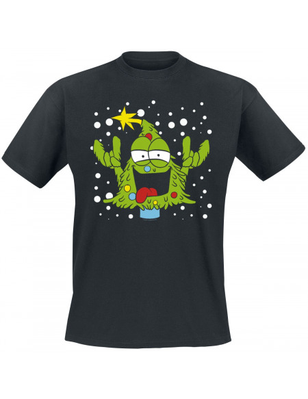 verrückter Weihnachtsbaum T-shirt noir
