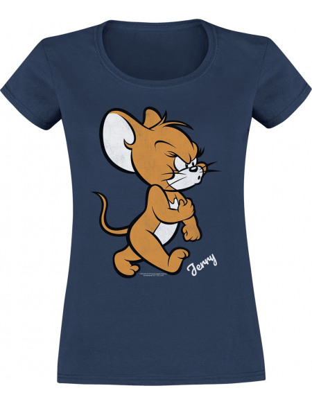 Tom Et Jerry Jerry T-shirt Femme marine
