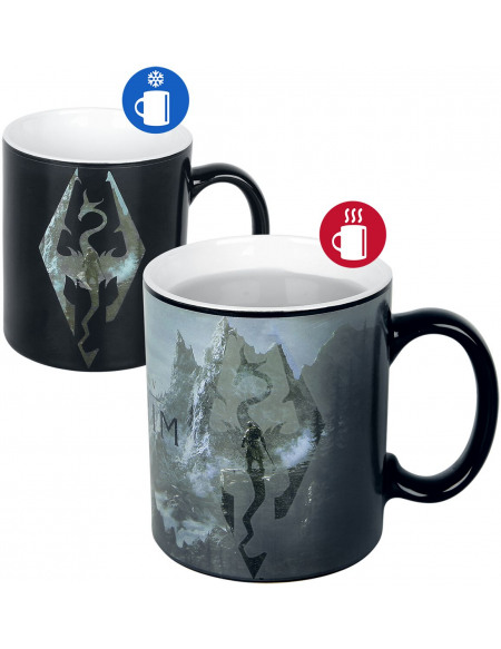 The Elder Scrolls V - Skyrim - Symbole Du Dragon - Mug Thermoréactif Mug multicolore