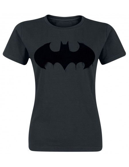 Batman Logo T-shirt Femme noir