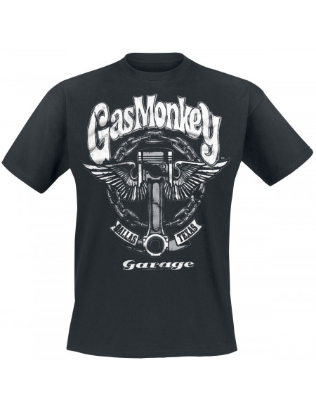 Gas Monkey Garage Big Piston T-shirt noir