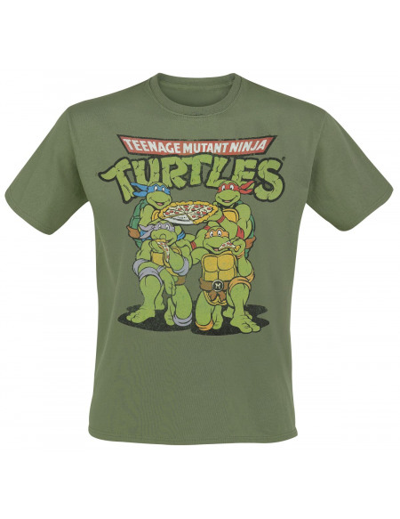 Les Tortues Ninja Pizza! T-shirt vert