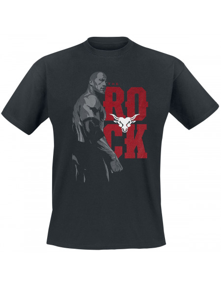 WWE The Rock T-shirt noir