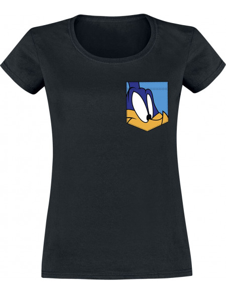 Looney Tunes Road Runner T-shirt Femme noir